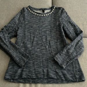 JCrew sweater blouse indigo